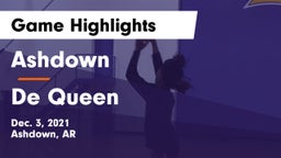 Ashdown  vs De Queen  Game Highlights - Dec. 3, 2021