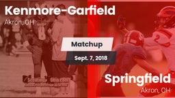 Matchup: Kenmore-Garfield vs. Springfield  2018