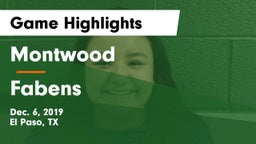 Montwood  vs Fabens Game Highlights - Dec. 6, 2019
