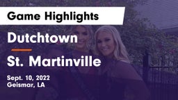 Dutchtown  vs St. Martinville  Game Highlights - Sept. 10, 2022