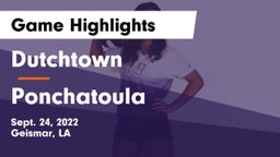 Dutchtown  vs Ponchatoula Game Highlights - Sept. 24, 2022