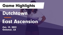 Dutchtown  vs East Ascension  Game Highlights - Oct. 19, 2022