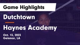 Dutchtown  vs Haynes Academy  Game Highlights - Oct. 13, 2023