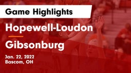 Hopewell-Loudon  vs Gibsonburg  Game Highlights - Jan. 22, 2022