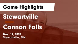 Stewartville  vs Cannon Falls  Game Highlights - Nov. 19, 2020
