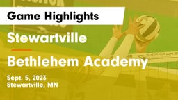 Stewartville  vs Bethlehem Academy  Game Highlights - Sept. 5, 2023