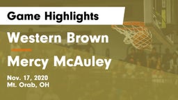 Western Brown  vs Mercy McAuley Game Highlights - Nov. 17, 2020