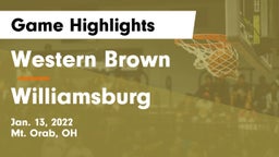 Western Brown  vs Williamsburg  Game Highlights - Jan. 13, 2022