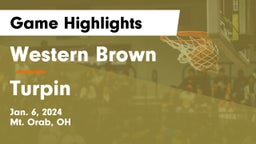 Western Brown  vs Turpin  Game Highlights - Jan. 6, 2024