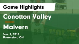 Conotton Valley  vs Malvern  Game Highlights - Jan. 2, 2018