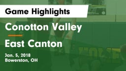 Conotton Valley  vs East Canton  Game Highlights - Jan. 5, 2018