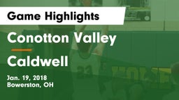 Conotton Valley  vs Caldwell  Game Highlights - Jan. 19, 2018