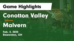 Conotton Valley  vs Malvern Game Highlights - Feb. 4, 2020