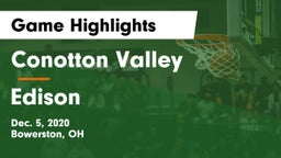 Conotton Valley  vs Edison  Game Highlights - Dec. 5, 2020