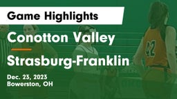 Conotton Valley  vs Strasburg-Franklin  Game Highlights - Dec. 23, 2023