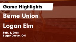 Berne Union  vs Logan Elm  Game Highlights - Feb. 8, 2018