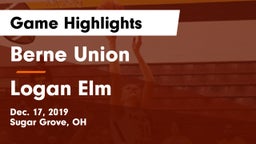 Berne Union  vs Logan Elm  Game Highlights - Dec. 17, 2019