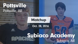 Matchup: Pottsville High vs. Subiaco Academy 2016