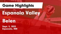 Espanola Valley  vs Belen  Game Highlights - Sept. 5, 2023