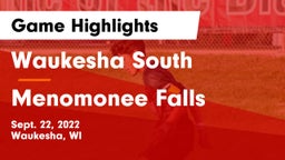 Waukesha South  vs Menomonee Falls  Game Highlights - Sept. 22, 2022