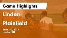 Linden  vs Plainfield  Game Highlights - Sept. 30, 2022