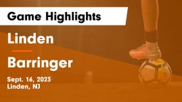 Linden  vs Barringer Game Highlights - Sept. 16, 2023
