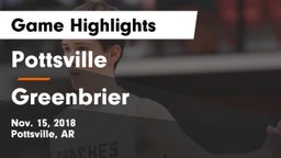 Pottsville  vs Greenbrier  Game Highlights - Nov. 15, 2018