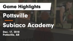 Pottsville  vs Subiaco Academy Game Highlights - Dec. 17, 2018