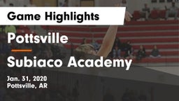 Pottsville  vs Subiaco Academy Game Highlights - Jan. 31, 2020