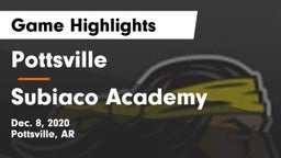 Pottsville  vs Subiaco Academy Game Highlights - Dec. 8, 2020