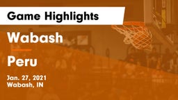 Wabash  vs Peru  Game Highlights - Jan. 27, 2021