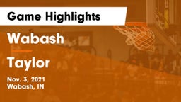 Wabash  vs Taylor  Game Highlights - Nov. 3, 2021
