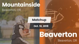 Matchup: Mountainside High Sc vs. Beaverton  2018