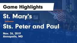 St. Mary's  vs Sts. Peter and Paul Game Highlights - Nov. 26, 2019