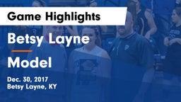 Betsy Layne  vs Model Game Highlights - Dec. 30, 2017