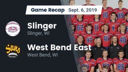 Recap: Slinger  vs. West Bend East  2019