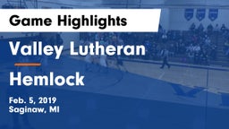 Valley Lutheran  vs Hemlock Game Highlights - Feb. 5, 2019