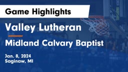 Valley Lutheran  vs Midland Calvary Baptist Game Highlights - Jan. 8, 2024