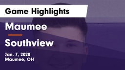 Maumee  vs Southview  Game Highlights - Jan. 7, 2020