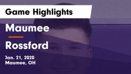Maumee  vs Rossford  Game Highlights - Jan. 21, 2020