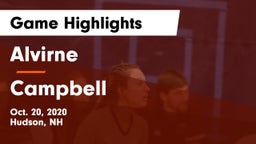 Alvirne  vs Campbell  Game Highlights - Oct. 20, 2020