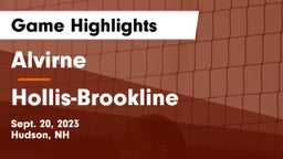 Alvirne  vs Hollis-Brookline  Game Highlights - Sept. 20, 2023