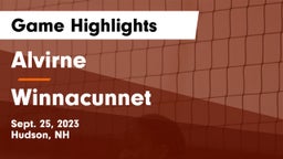 Alvirne  vs Winnacunnet  Game Highlights - Sept. 25, 2023