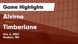 Alvirne  vs Timberlane  Game Highlights - Oct. 6, 2023