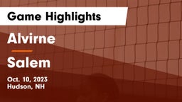 Alvirne  vs Salem  Game Highlights - Oct. 10, 2023