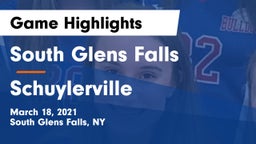 South Glens Falls  vs Schuylerville  Game Highlights - March 18, 2021