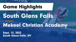 South Glens Falls  vs Mekeel Christian Academy Game Highlights - Sept. 12, 2022