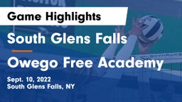 South Glens Falls  vs Owego Free Academy  Game Highlights - Sept. 10, 2022