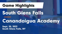 South Glens Falls  vs Canandaigua Academy  Game Highlights - Sept. 30, 2023