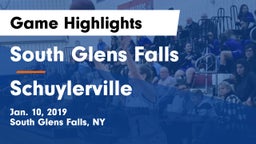 South Glens Falls  vs Schuylerville  Game Highlights - Jan. 10, 2019